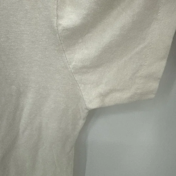 Re/Done Womens Cream "This Buds For You" Cotton T-Shirt Size Small Retro Logo - Picture 4 of 10